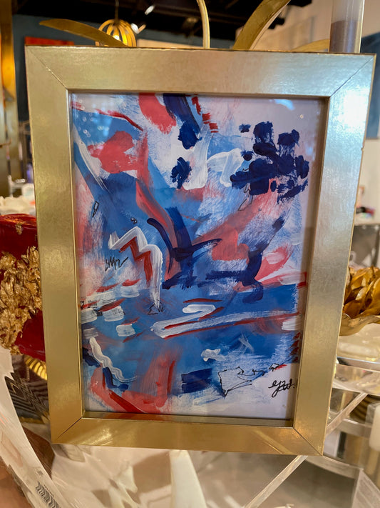 GW- Abstract Blue 4 by 6