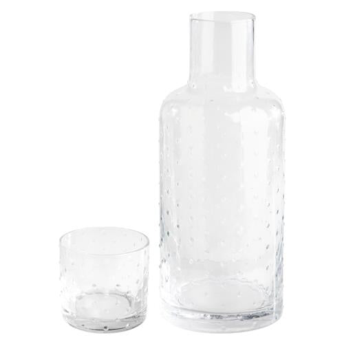 Seeded Glass Carafe - Clear