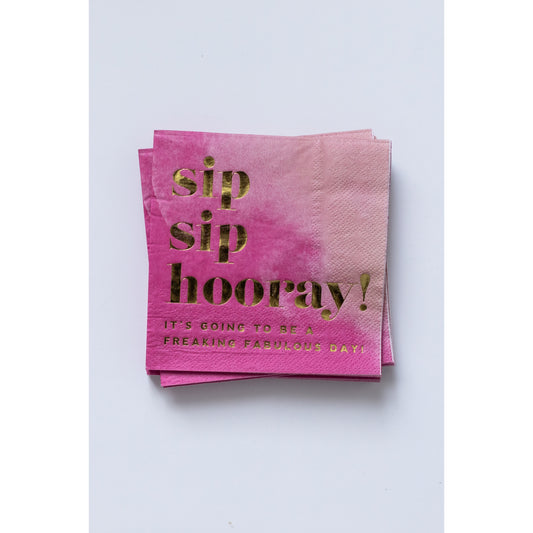 Sip Sip Hooray Cocktail Napkins