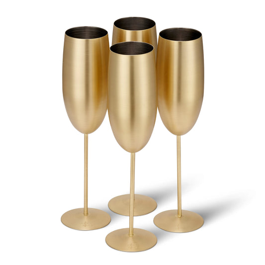 Matte Gold Champagne Flute