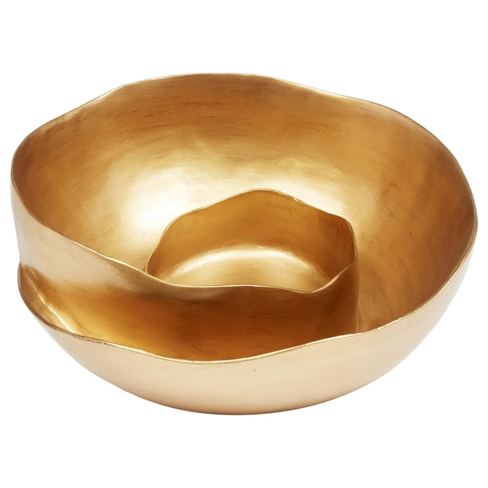 Knox Gold Leaf Swirl Bowl