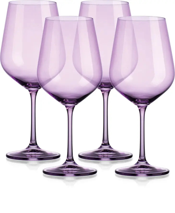 Colored Red Wine Glass
