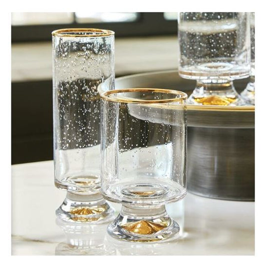 Gold Rimmed Old Fashioned Glass