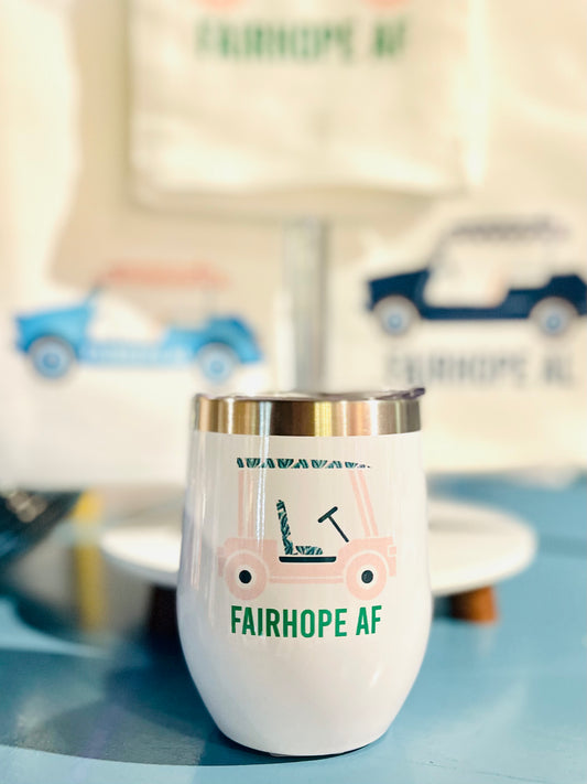 Pink Golf Cart Tumbler