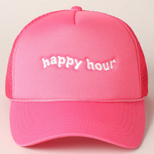 Load image into Gallery viewer, Happy Hour Embroidered Trucker Cap
