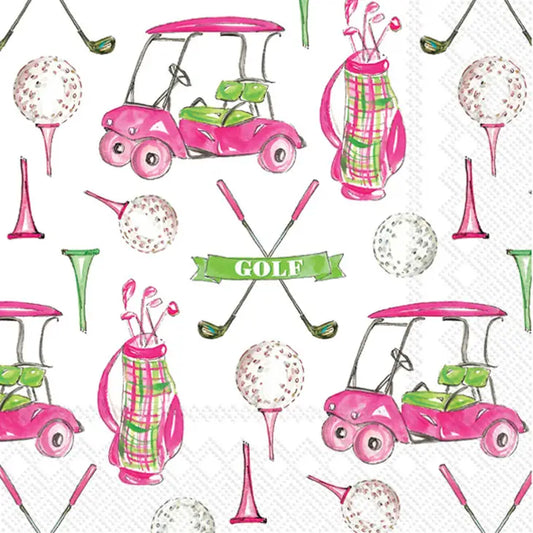 Girly Golf Cocktail Napkins