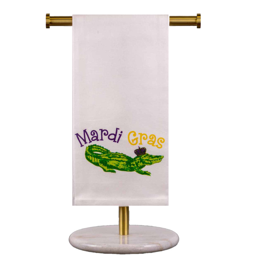 Mardi Gator King Hand Towel
