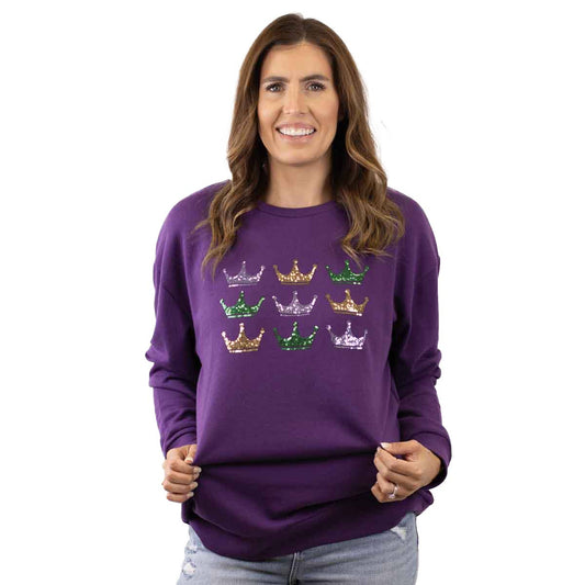 Crown Sequin Sweatshirt