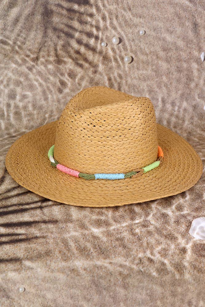 Multi Colors Band Straw Hat