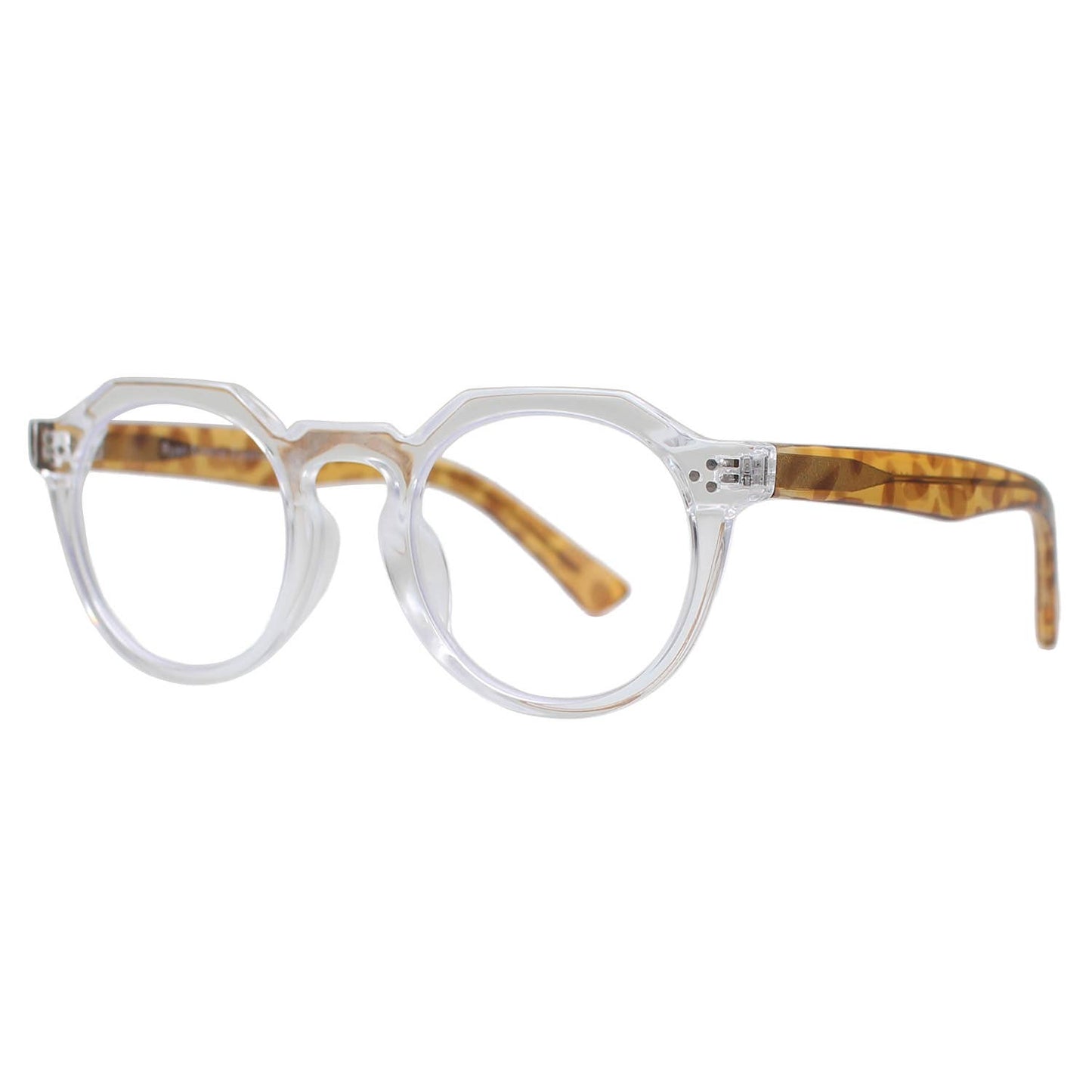 PARKER | Clear | Light Tortoise Temples | Blue Light