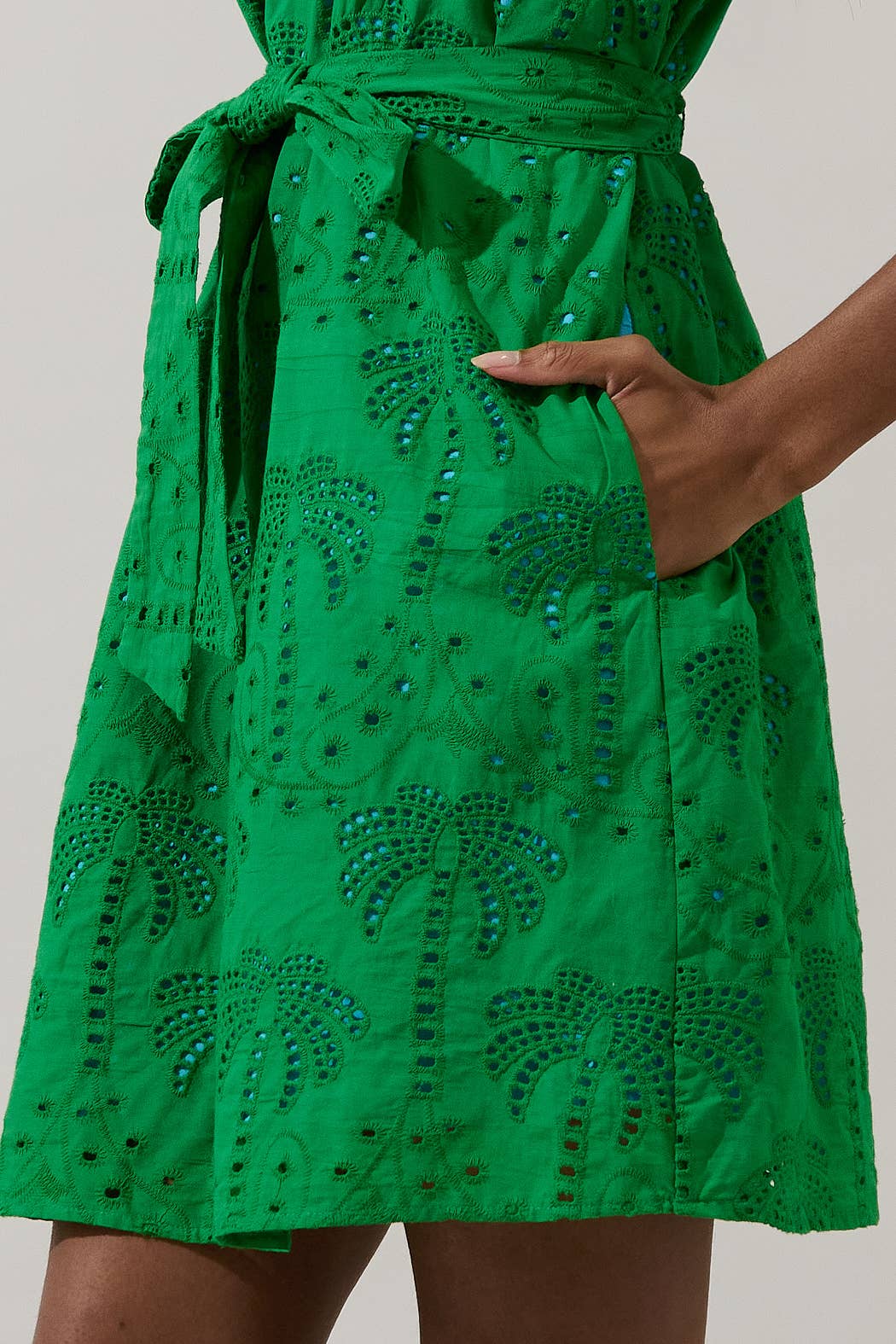 Palms Eyelet Ema Shift Mini Dress