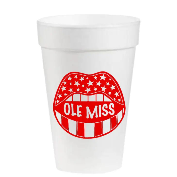 Ole Miss Game Day Foam Cups