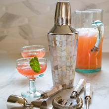 Load image into Gallery viewer, Mother of Pearl Mosaic Cocktail Shaker
