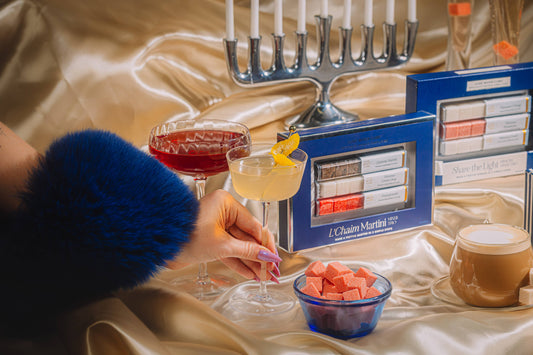 L’Chaim Shimmer Martini Mixer Trio (Espresso, Pomegranate)