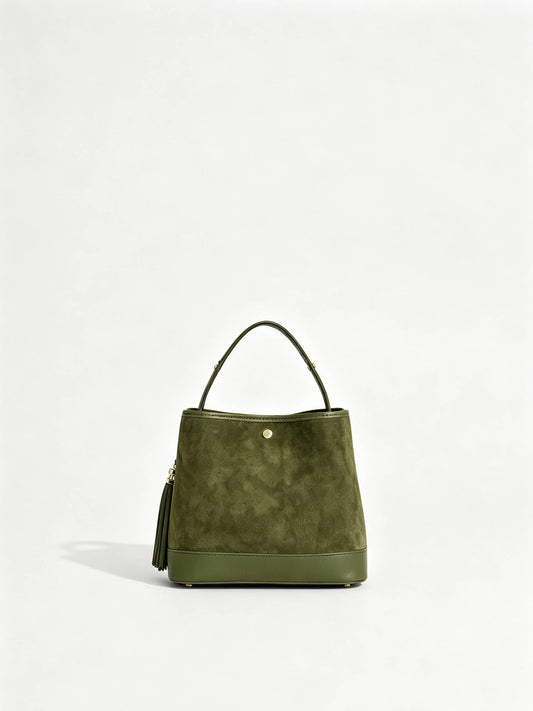 Italian Suede Bucket Bag