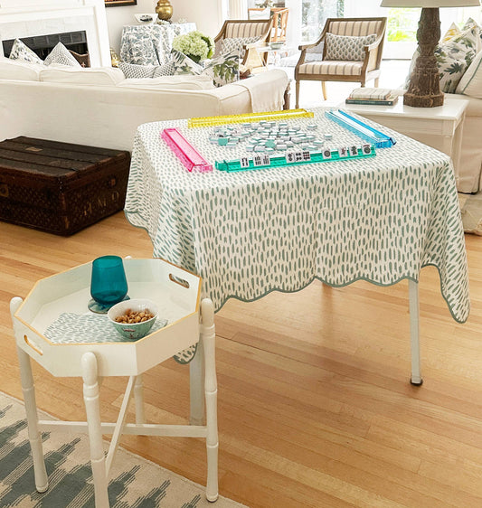 ORANGE MAHJONG GAME TABLECLOTH