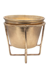 Load image into Gallery viewer, Brass Wine Cooler On Stand
