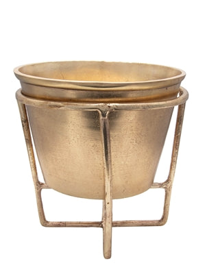 Brass Wine Cooler On Stand