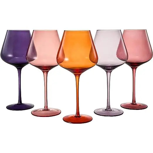 Autumn Sunset Crystal Wine Glass Set