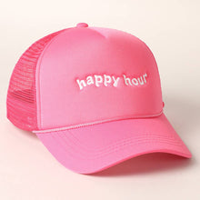 Load image into Gallery viewer, Happy Hour Embroidered Trucker Cap
