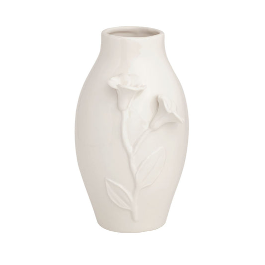 Large White Flower Vase