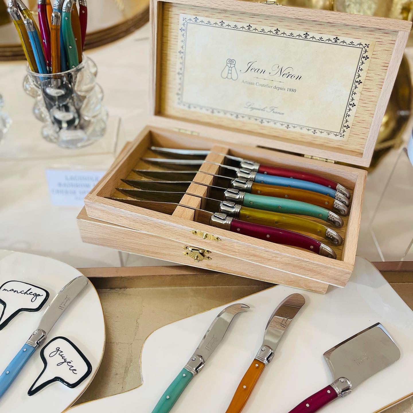 Laguiole Platine Steak Knives s/6