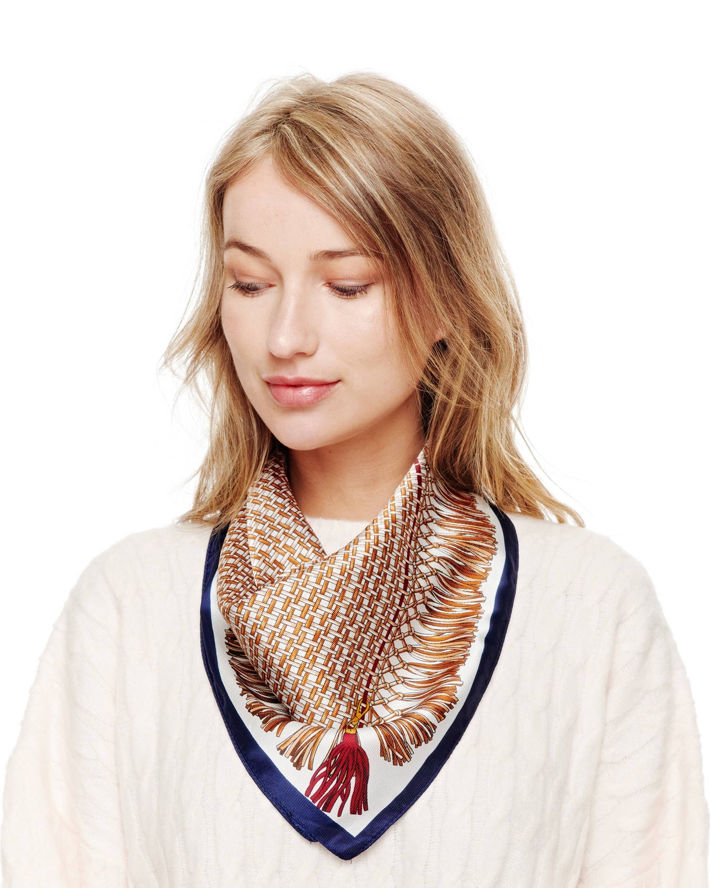 Tassel Print Silky Bandana