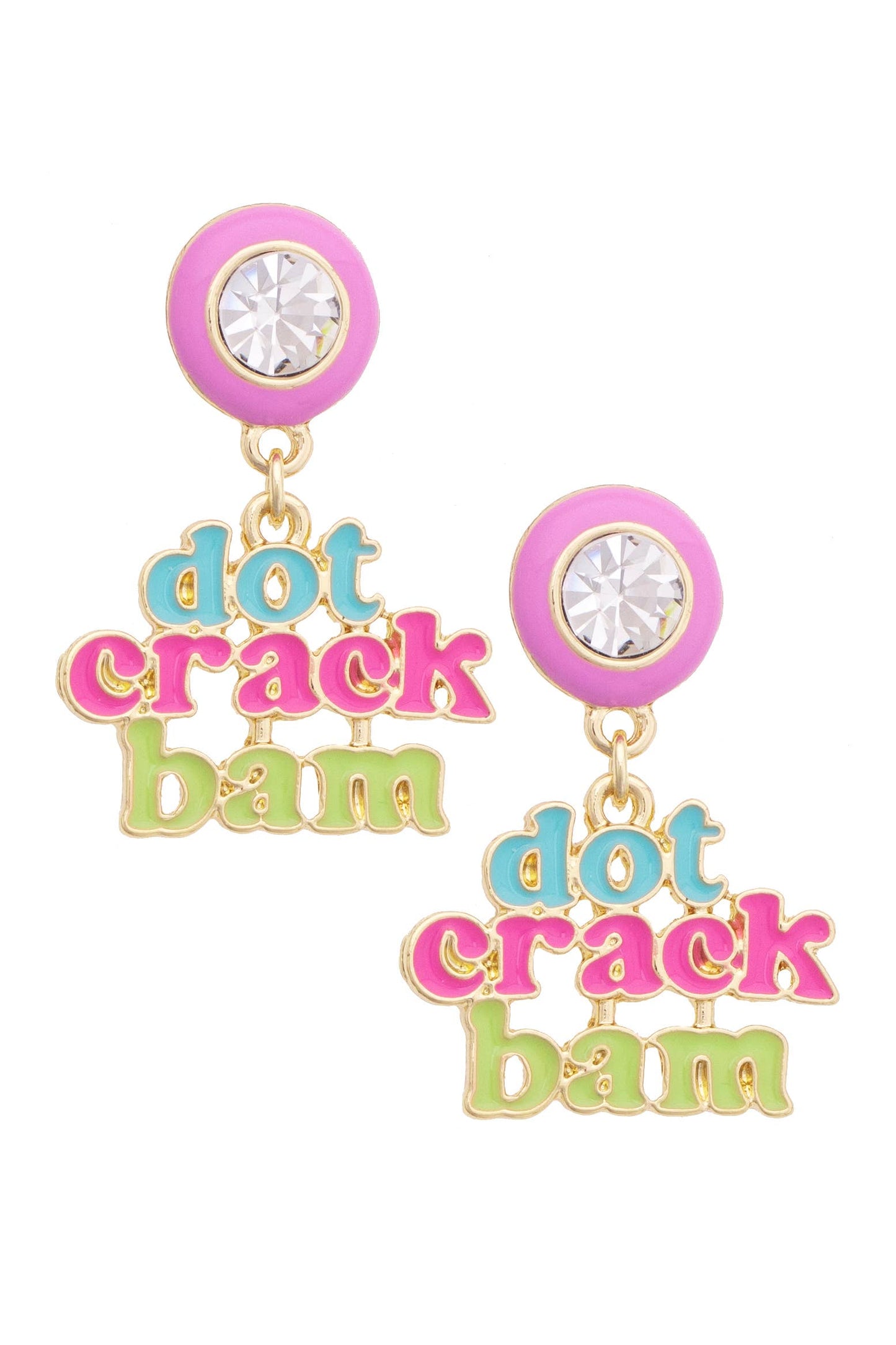 Dot Crack Bam Enamel Earrings