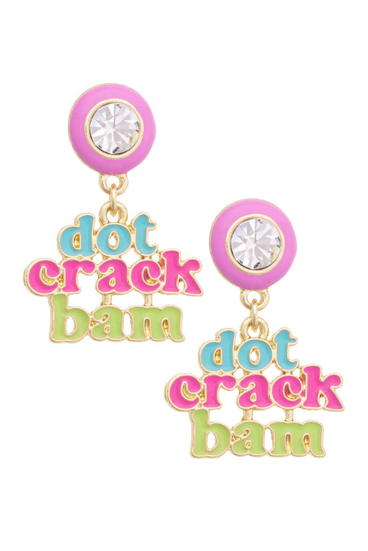 Dot Crack Bam Enamel Earrings
