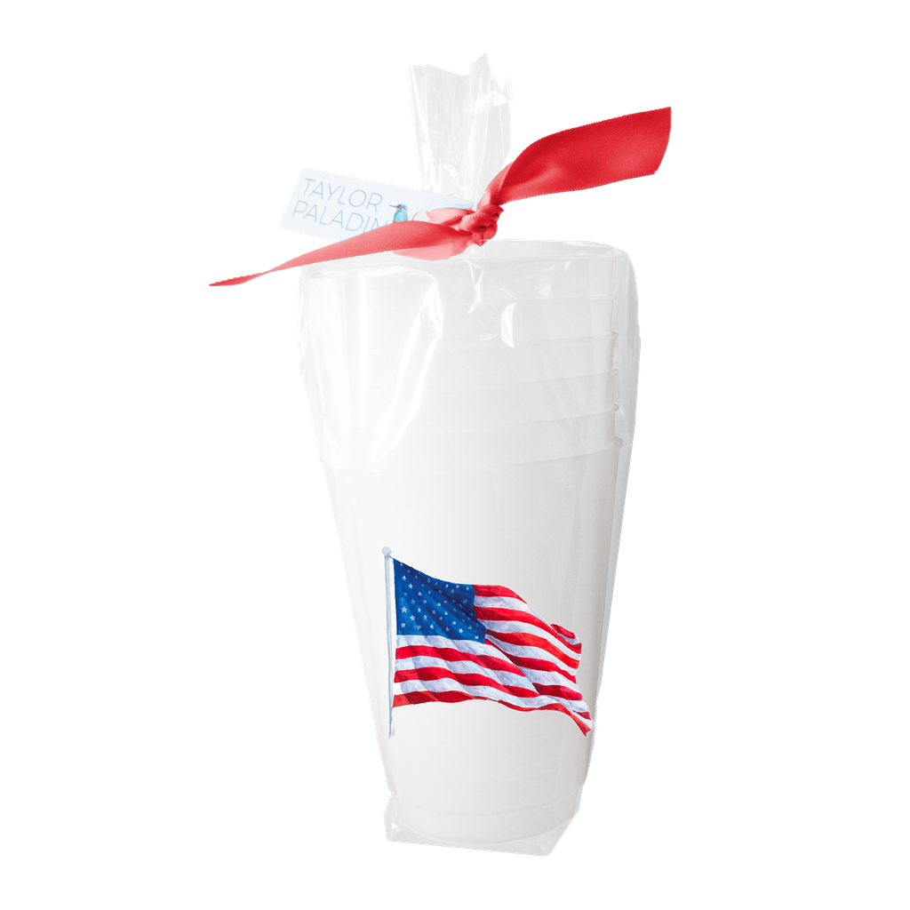 American Flag Frosted Cups | Set of 6