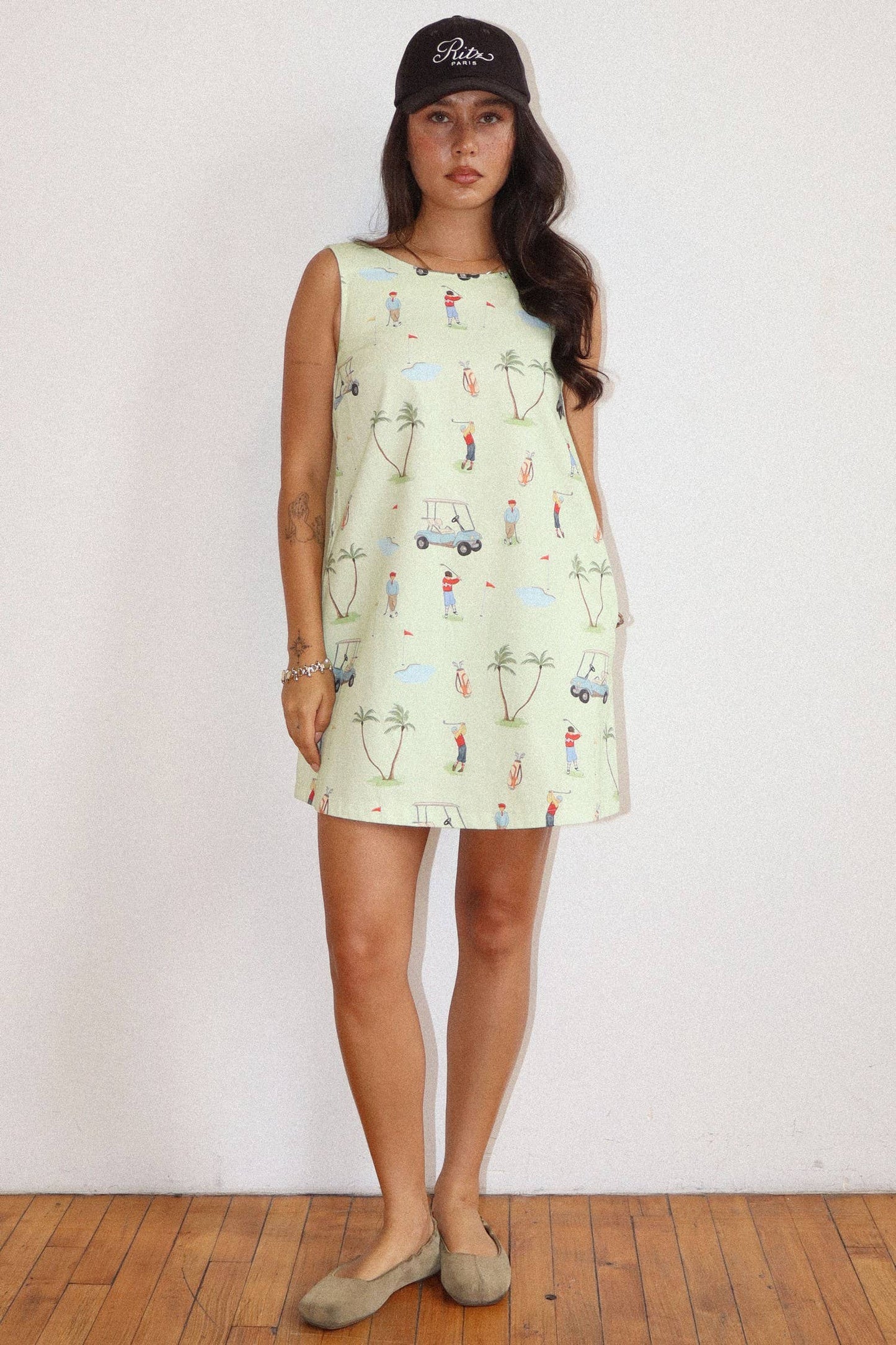 Golf Print Mini Dress