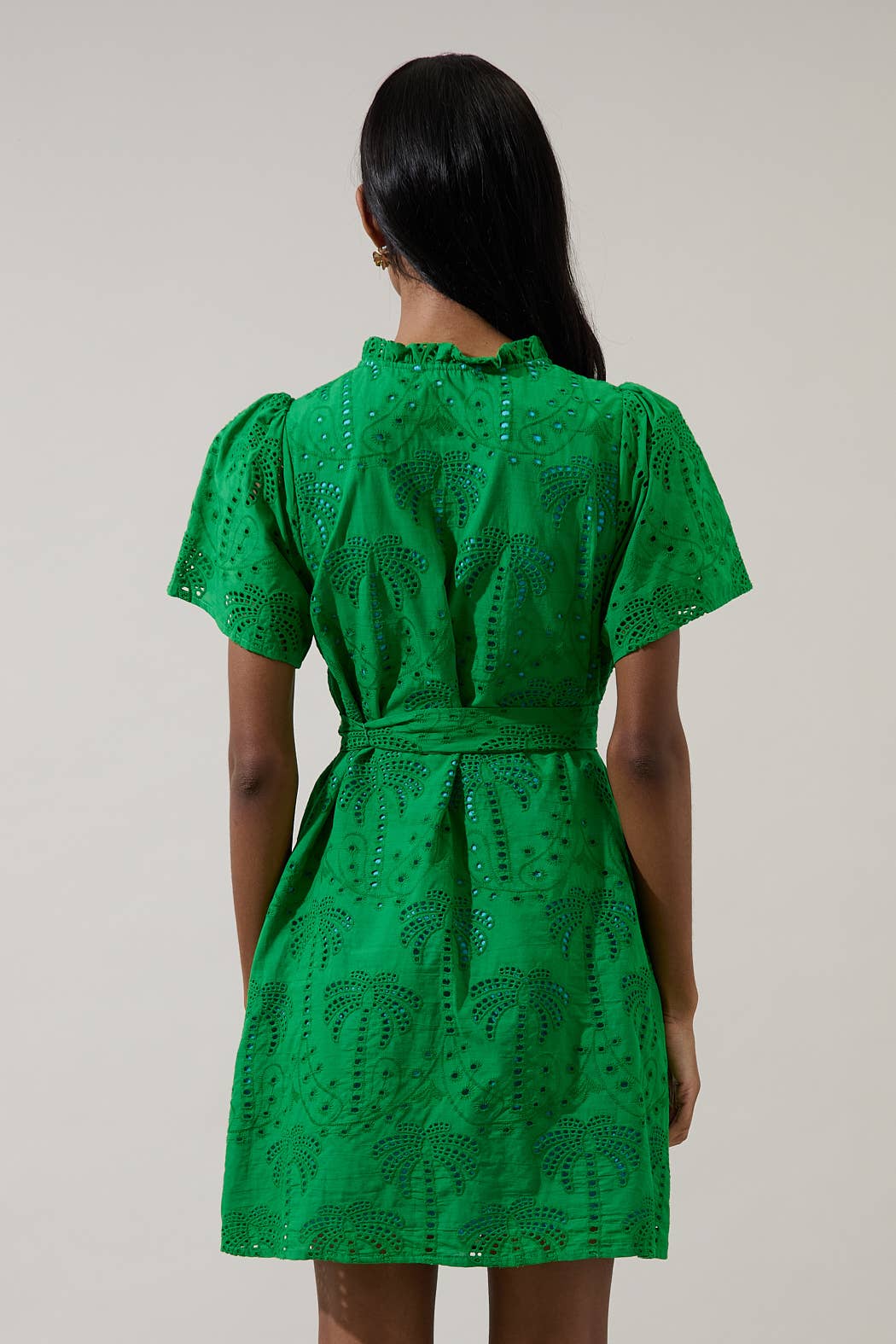 Palms Eyelet Ema Shift Mini Dress