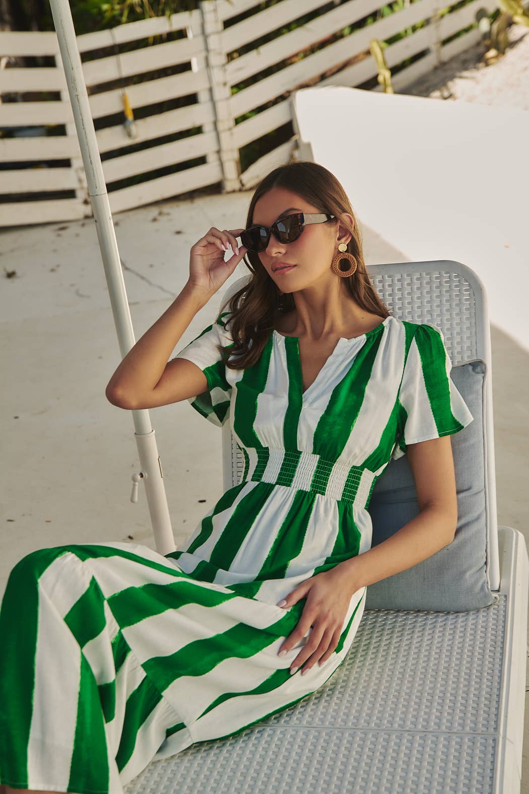 Pilmar Striped Rony Smocked Maxi Dress