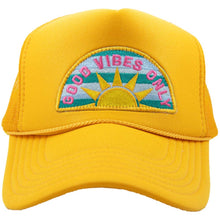 Load image into Gallery viewer, Good Vibes Only Trucker Hat
