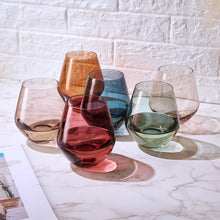 Load image into Gallery viewer, Stemless Crystal Wine Glass Set
