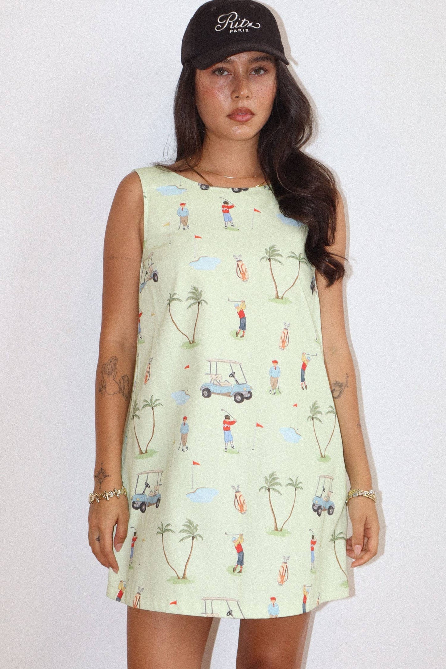 Golf Print Mini Dress