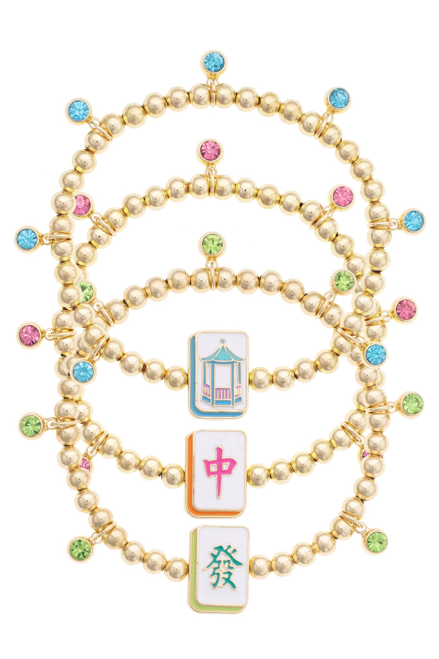 Mahjong Bracelet Set of 3