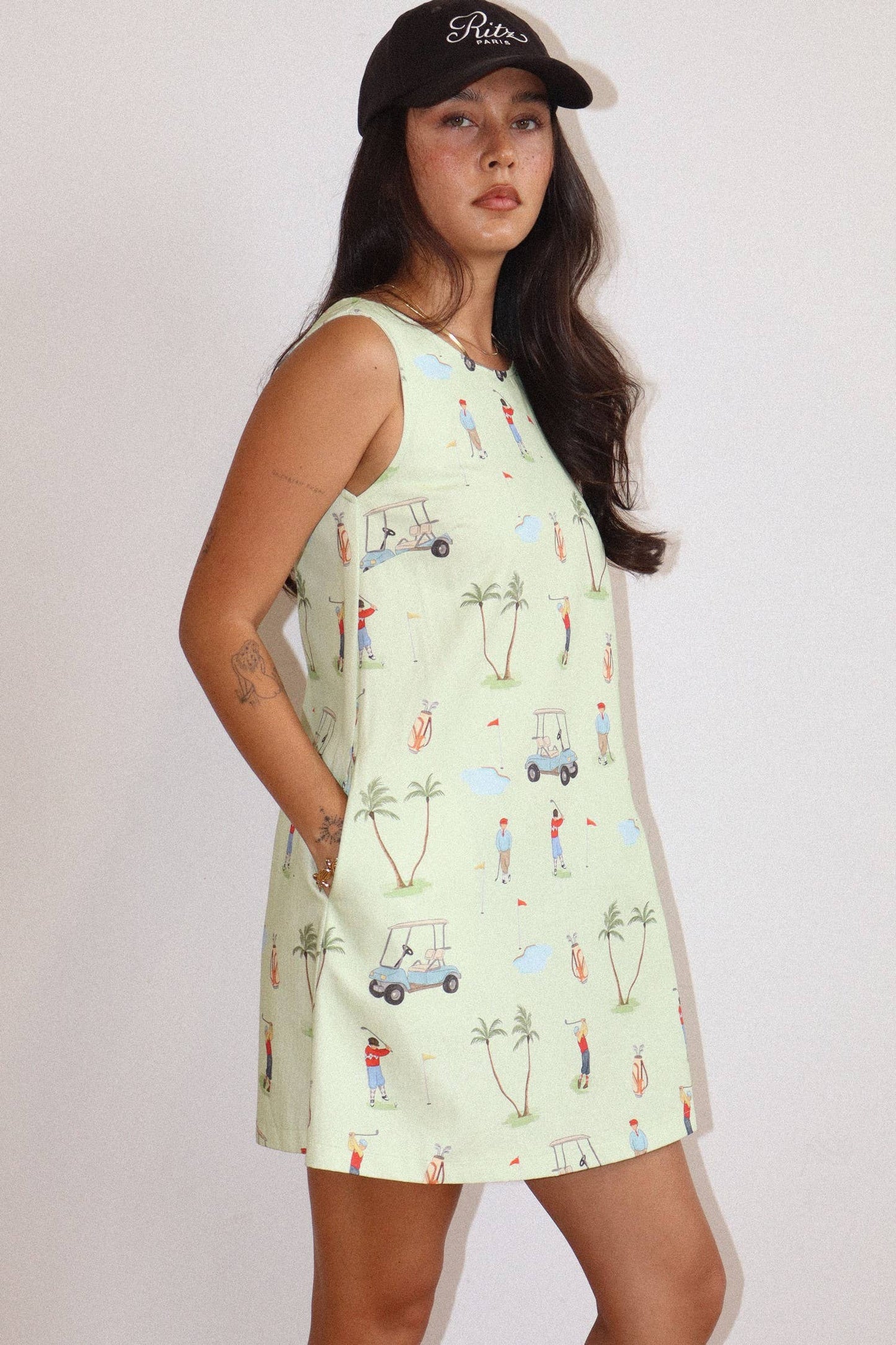 Golf Print Mini Dress