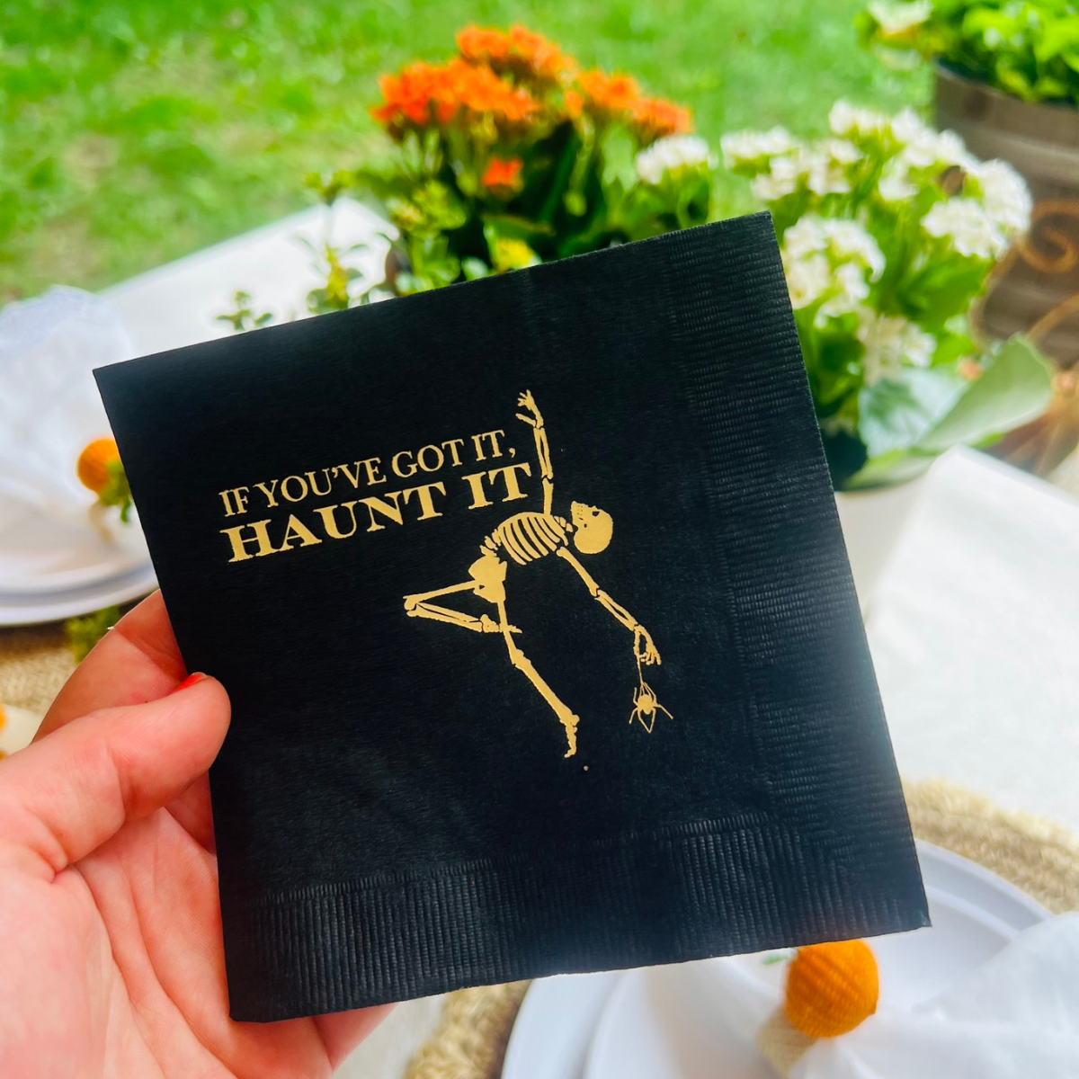 If You've Got It Haunt It Halloween Cocktail Paper Napkins