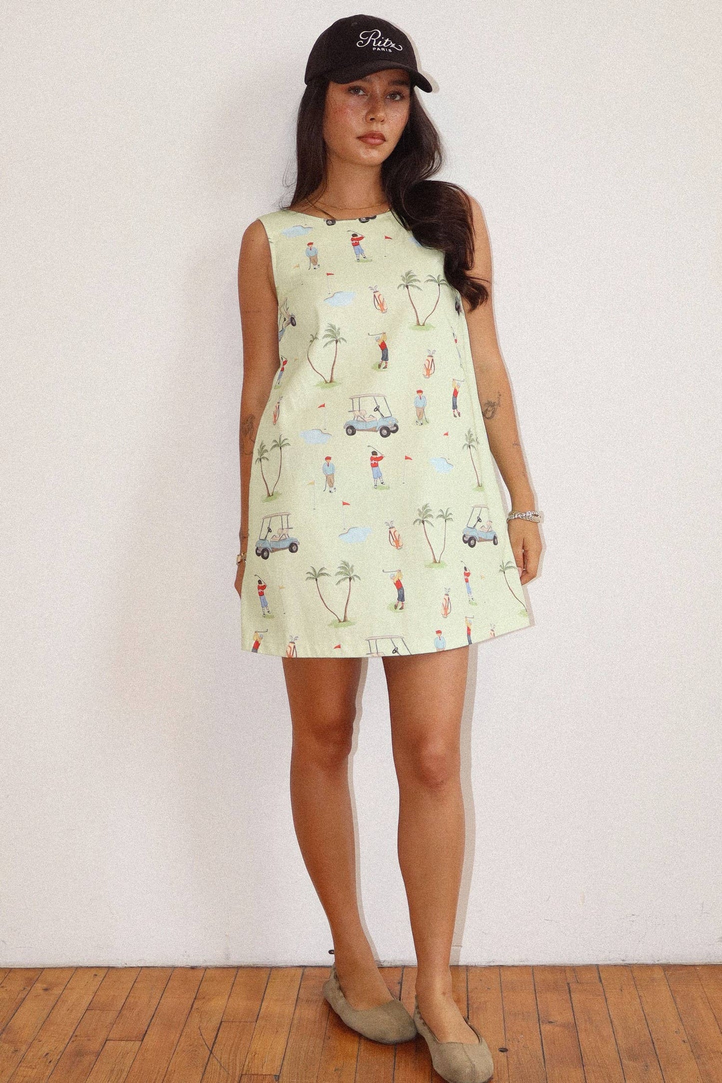 Golf Print Mini Dress