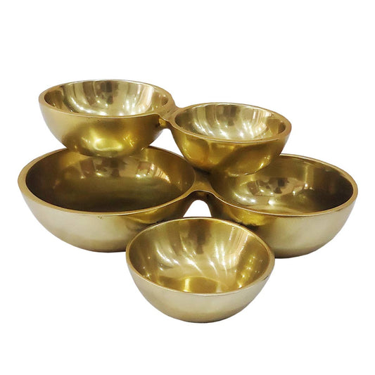 Gold  5-Cluster Bowl
