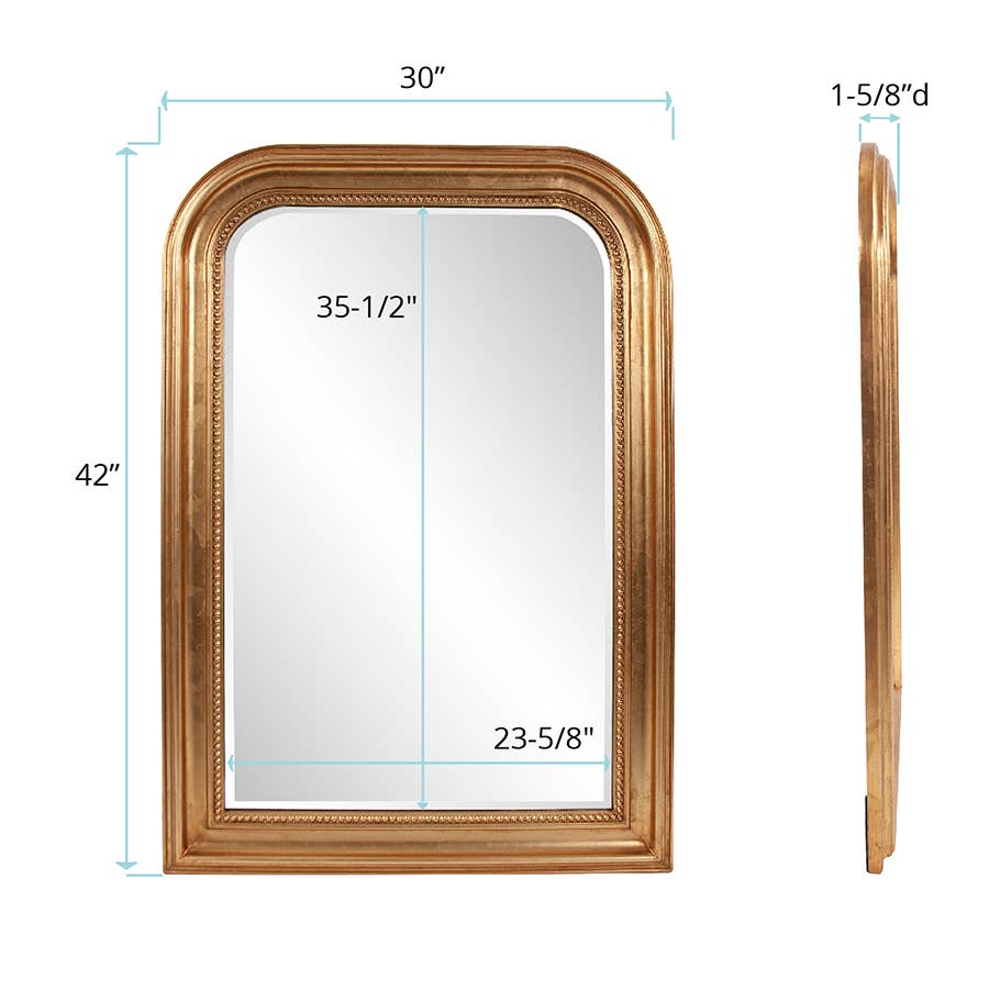 French Philippe Mirror- Gold Leaf