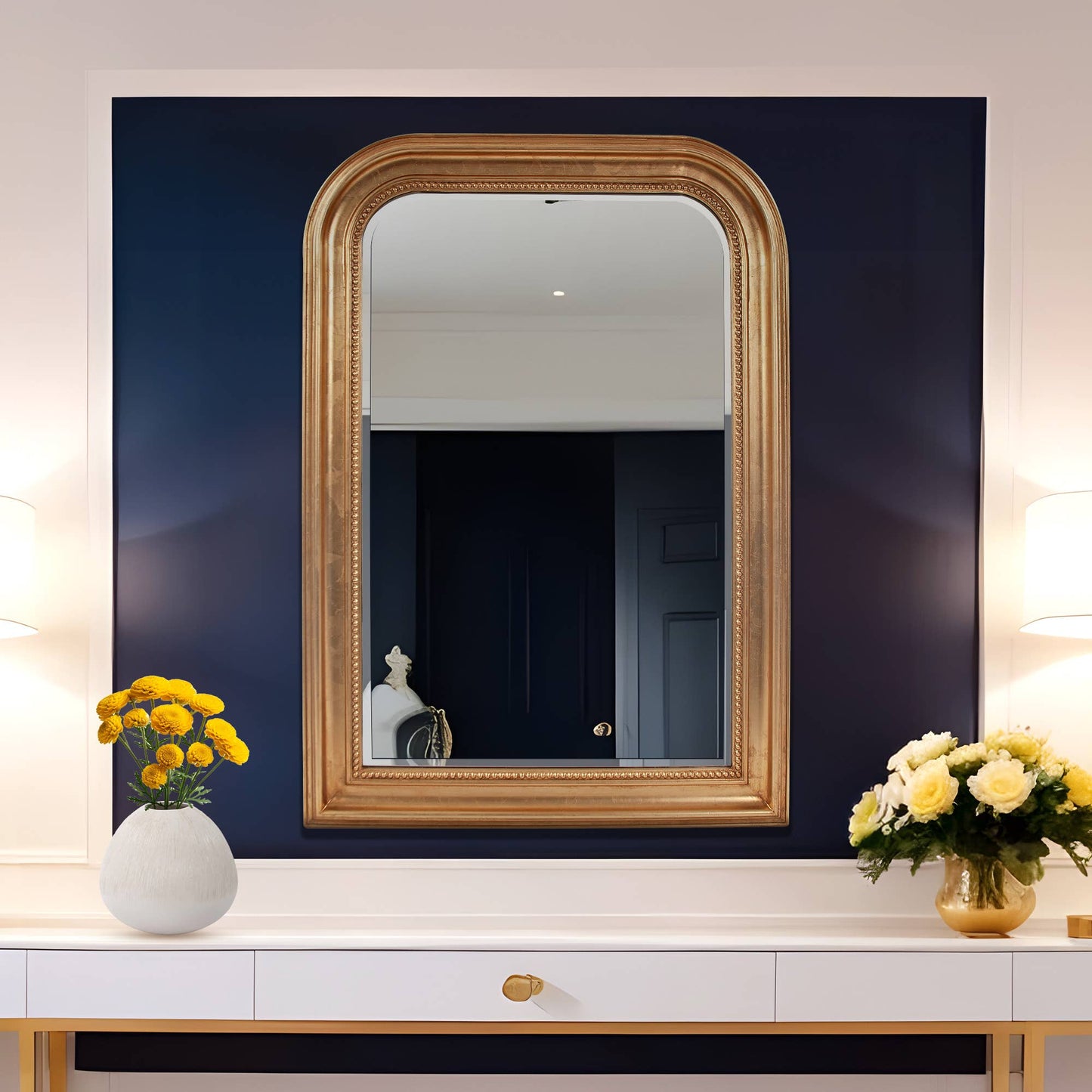 French Philippe Mirror- Gold Leaf