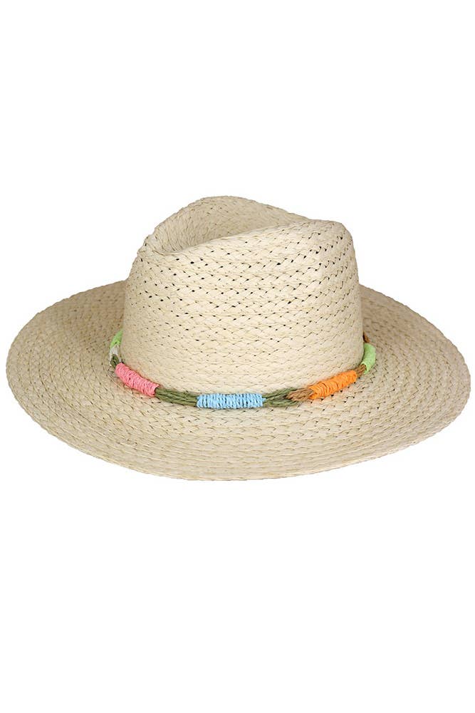 Multi Colors Band Straw Hat
