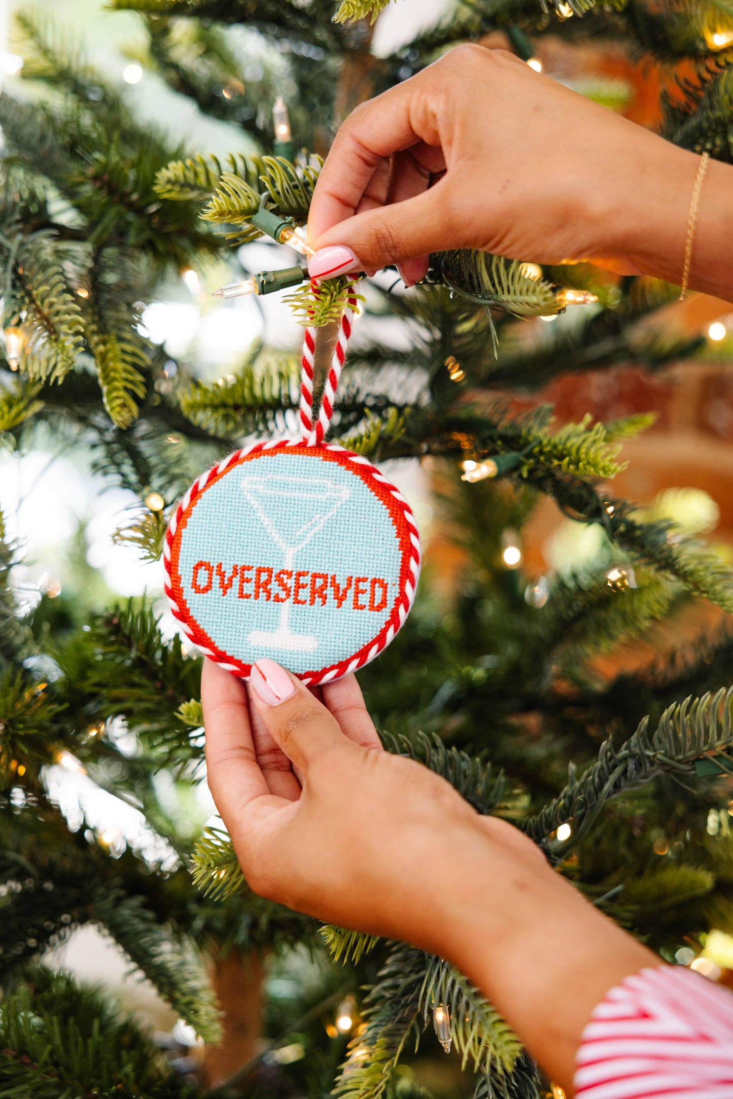 Needlepoint Ornament - Overserved