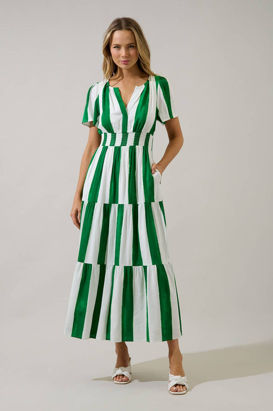 Pilmar Striped Rony Smocked Maxi Dress