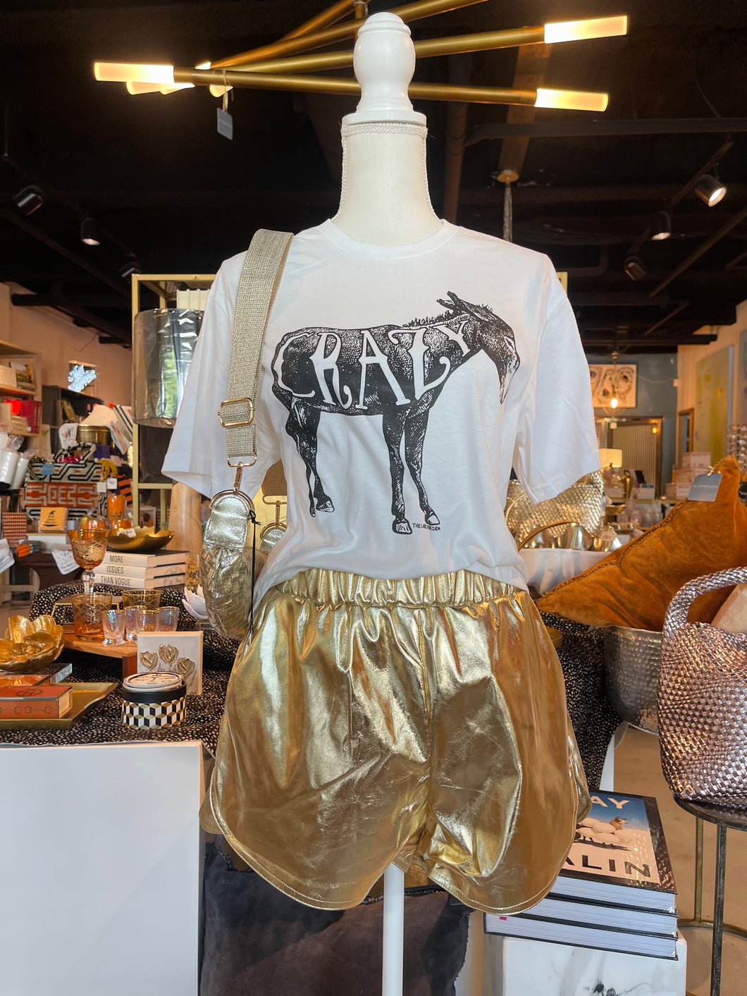 Gold Disco Shorts