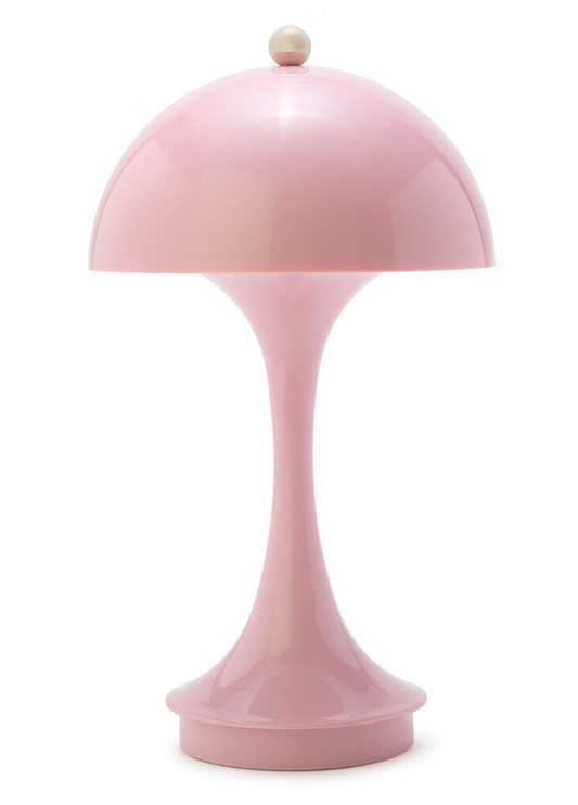 Pink Cordless Mushroom Lamp