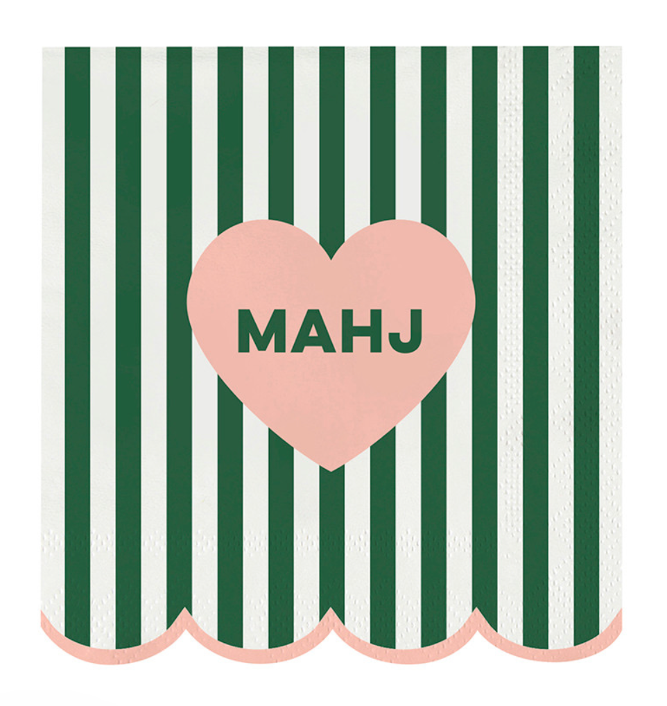 Scalloped Cocktail Napkins - Mahj