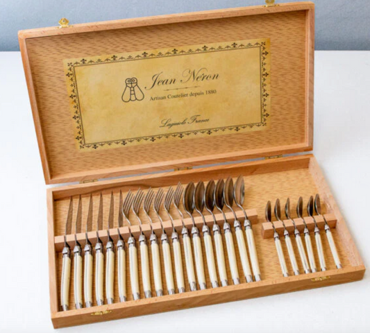 Laguiole 24 Piece Flatware Set, Ivory